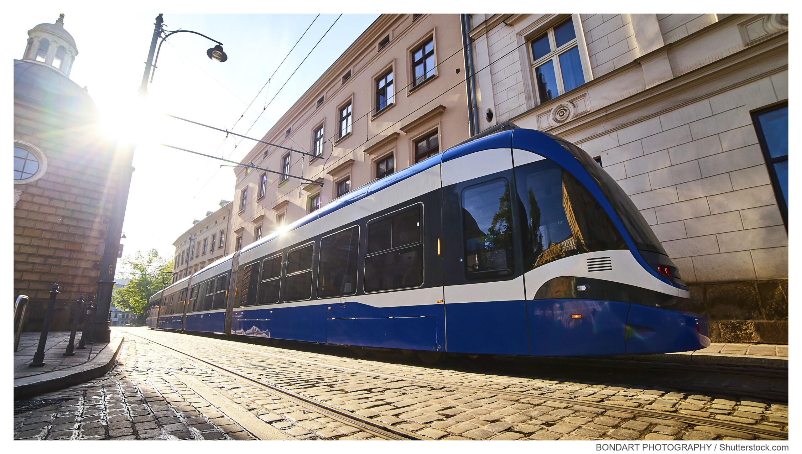 Tram,On,The,Street,Of,Old,Town,In,Krakow,,Poland.